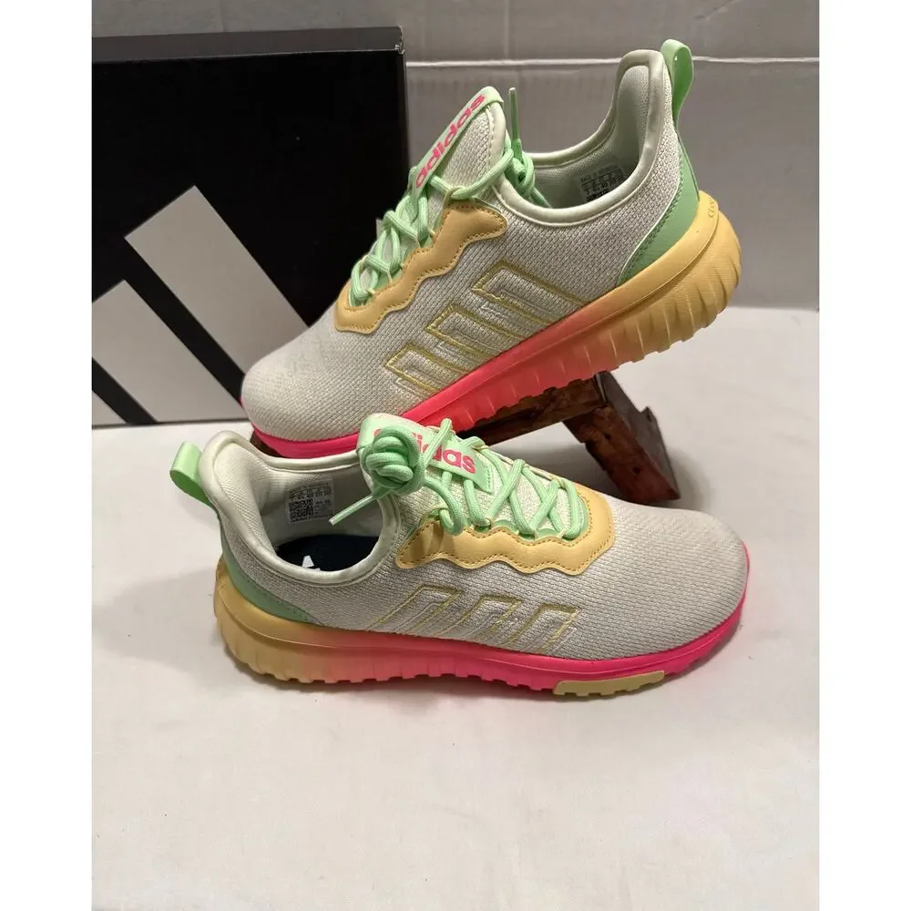 Adidas Kaptir Flow 2.0 Off White Wonder White Lucid Pink unisex 7-Y JR8090 New